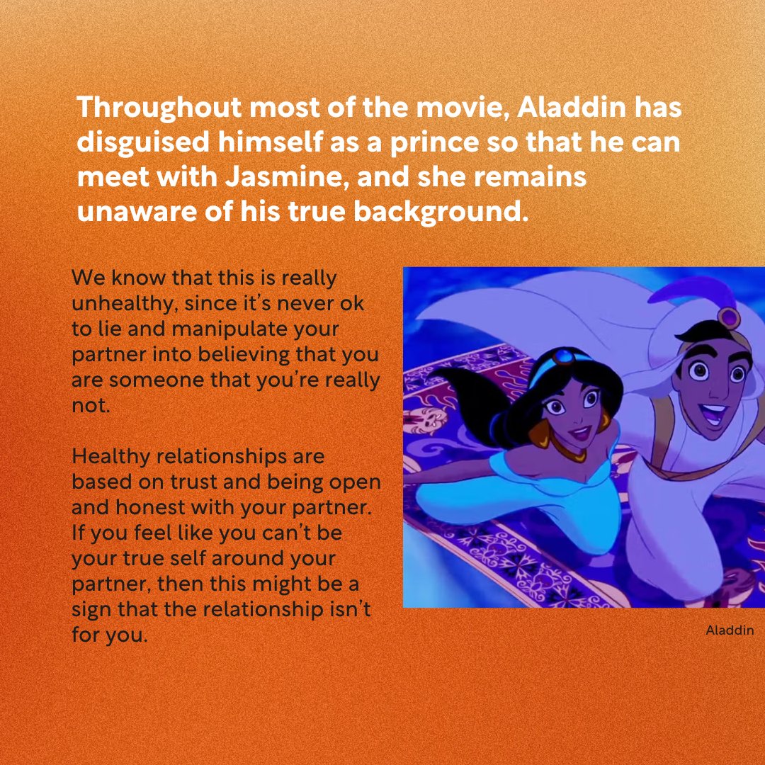 Of course, it’s still totally fine to enjoy the Disney princess movies — they are classics after all! ✨ No matter what, everyone deserves to be able to live happily ever after in a safe and healthy relationship! #DisneyRomances #UnhealthyDisneyRomances #loveisrespect