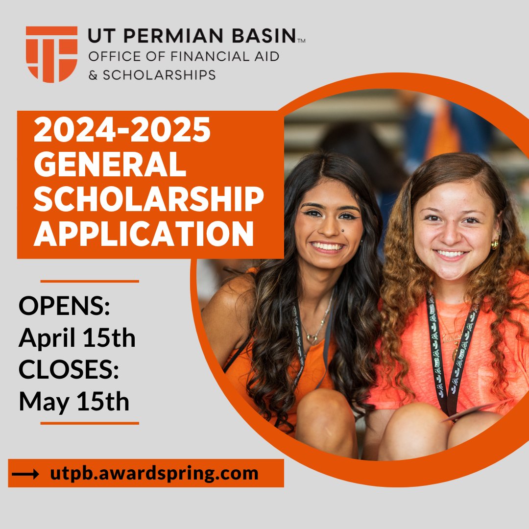 Join the 1,542 students who have completed a 2024-2025 General Scholarship application. Click the link in our bio to apply now!💻💰 Questions ? Email scholarships@utpb.edu
#utpb #falconsup