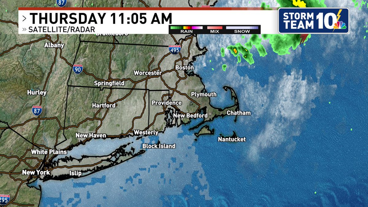 11am: Lots of cloudy skies with isolated offshore showers. Sunshine back to the NW will move in for some into the afternoon. Radar: turnto10.com/weather/radar