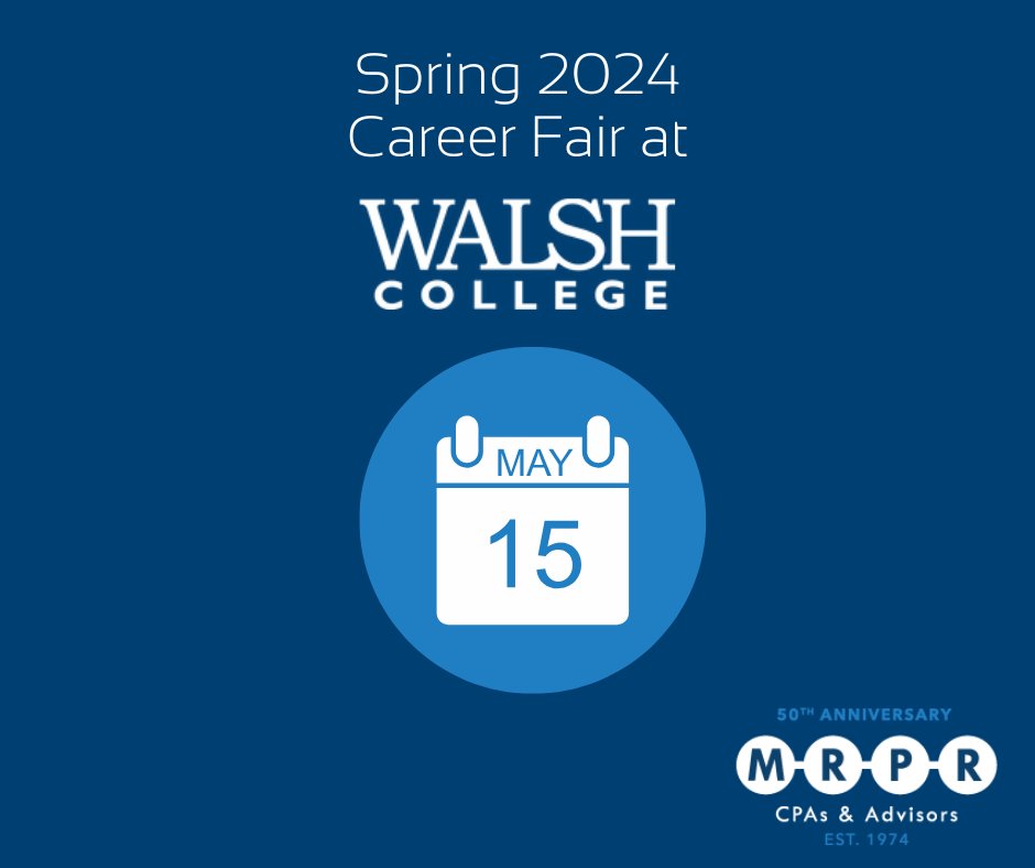 Spring Career Fair at Walsh College is right around the corner! Mark your calendars 📆 Stop by and meet the MRPR team on May 15 from 4:00 - 6:30 PM at Walsh College - Troy!

Learn more about career opportunities at MRPR ▶️ hubs.ly/Q02vTP8d0

#walshcollege #careerfair #MRPR