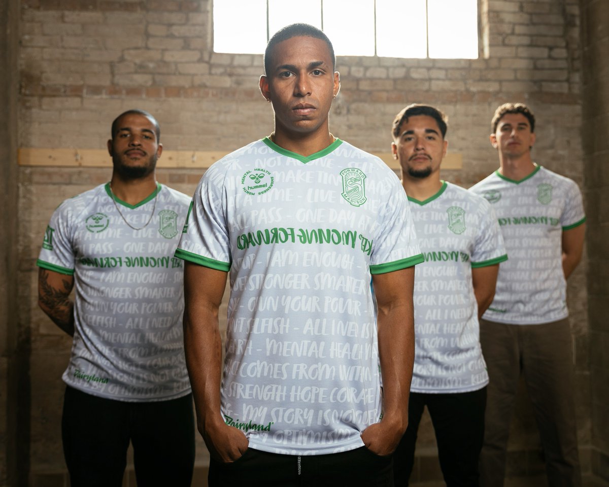 These tops will be worn by FMFC players through the month of May and will then be auctioned off to raise funds for Mental Health Awareness. 100% of proceeds will benefit NAMI.