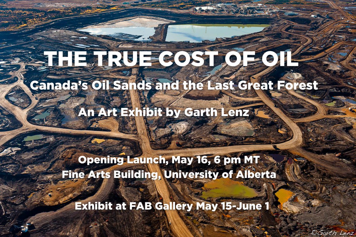 Join the 'The True Cost of Oil' exhibit, presented by Environmental Defence and Keepers of the Water. Experience the stunning work of Garth Lenz as he showcases the striking contrast between Alberta’s oil sands and the vital Boreal Forest. Register: loom.ly/l4k6hxw