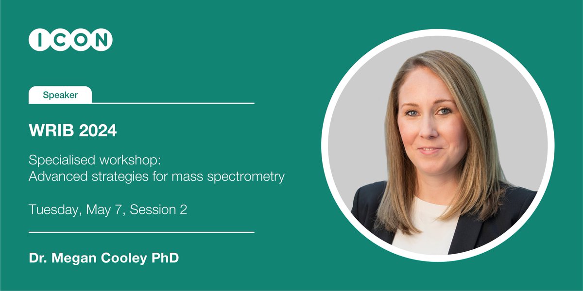Join Dr. Megan Cooley, PhD Associate Director, Bioanalytical Services at #WRIB on Tuesday, May 7 during the specialised workshop “Advanced strategies for mass spectrometry”. ow.ly/PEZZ50R9i9Q