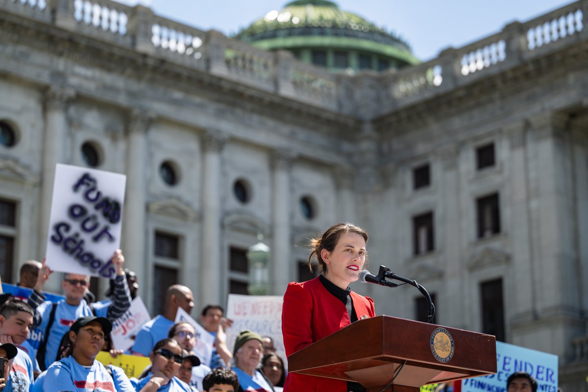 RepFiedler's tweet photo. So proud to join more than 200 parents, school staff &amp; students with @MaketheRoadPA to #FundPAPublicSchools!

Right now, our schools are failing to keep kids safe and healthy. But we can change that by passing full education funding in this year’s budget and for years to come. 📚 https://t.co/iwJec060Na