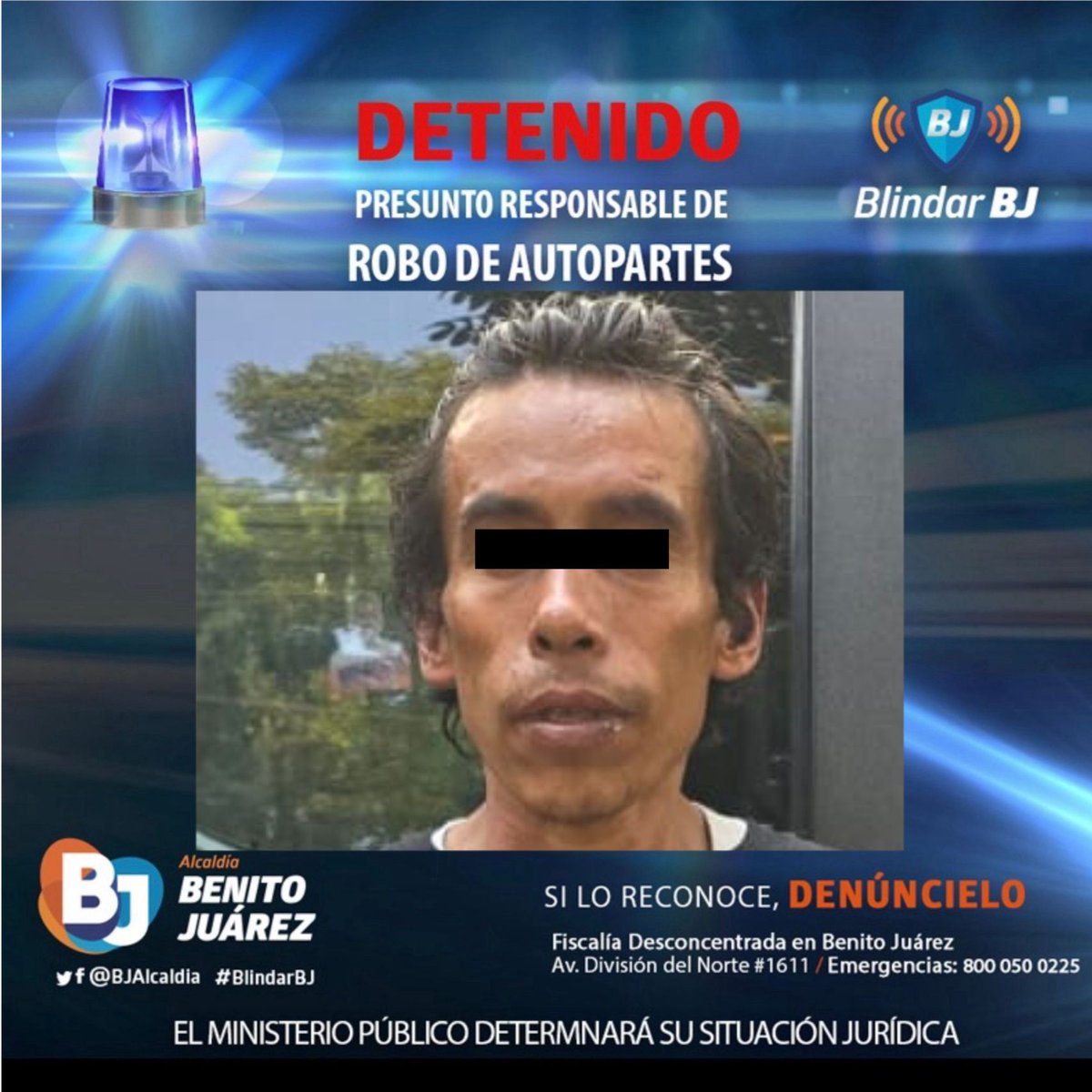 🚨El Equipo de Proximidad #BlindarBJ detuvo a un sujeto por robo de autopartes en Luz Saviñón, Narvarte Poniente. 🚔