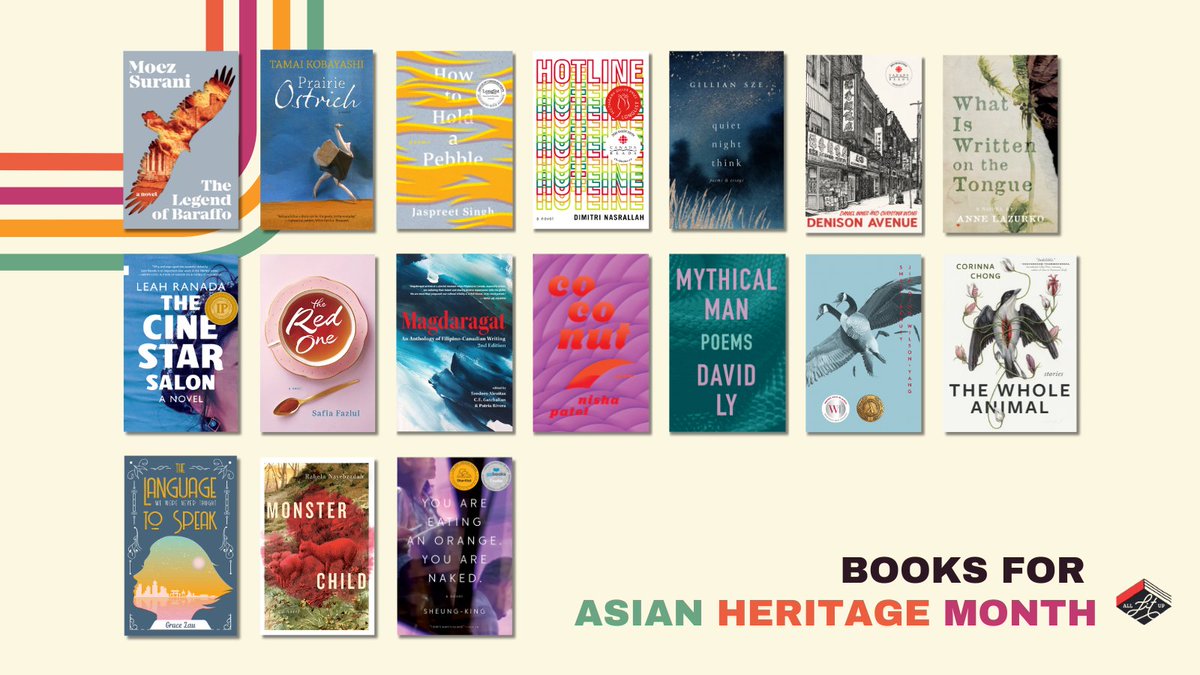 May is Asian Heritage Month, and the perfect chance to check out our roundup of 101 books by Asian Canadian authors: alllitup.ca/book-list/asia…