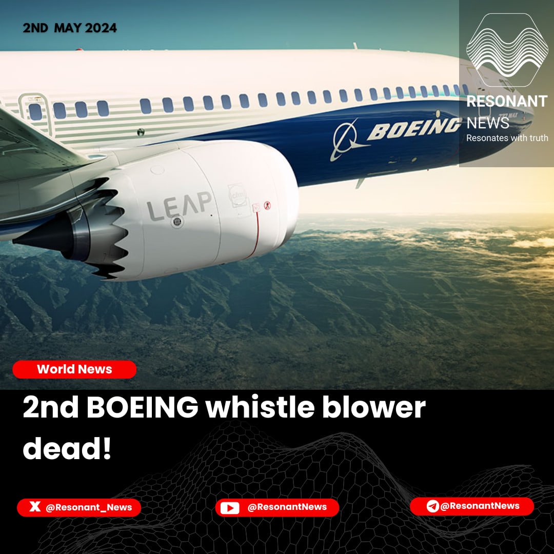 🔴2nd Boeing Whistle Blower Dead! Joshua Dean, a former quality auditor at Boeing supplier Spirit AeroSystems, died at the age of 45 on Tuesday, a report said. Dean's death, attributed to a 'sudden and fast-spreading infection, follows the death of another Boeing whistleblower,…