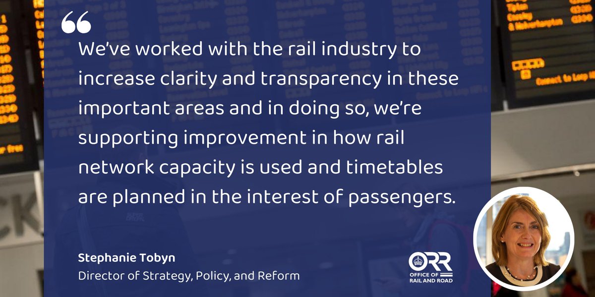 We’ve published a new data dashboard to help train operators use network capacity (access rights) better in the future. It will also help us hold the rail industry to account, in passengers’ interests – find out more ➡ orr.gov.uk/search-news/re…