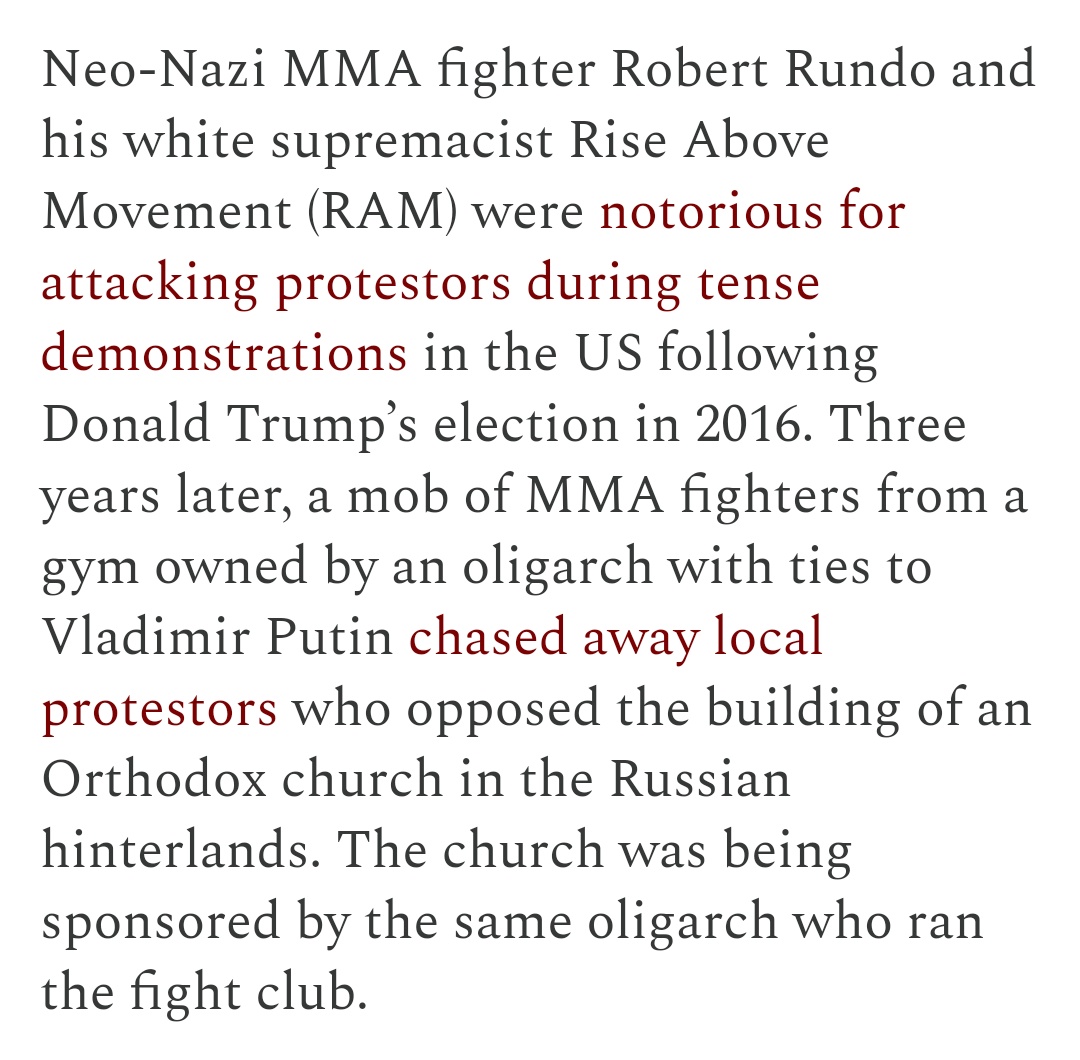 The MMA 'fight club' assholes @joerogan & Putin must be thrilled