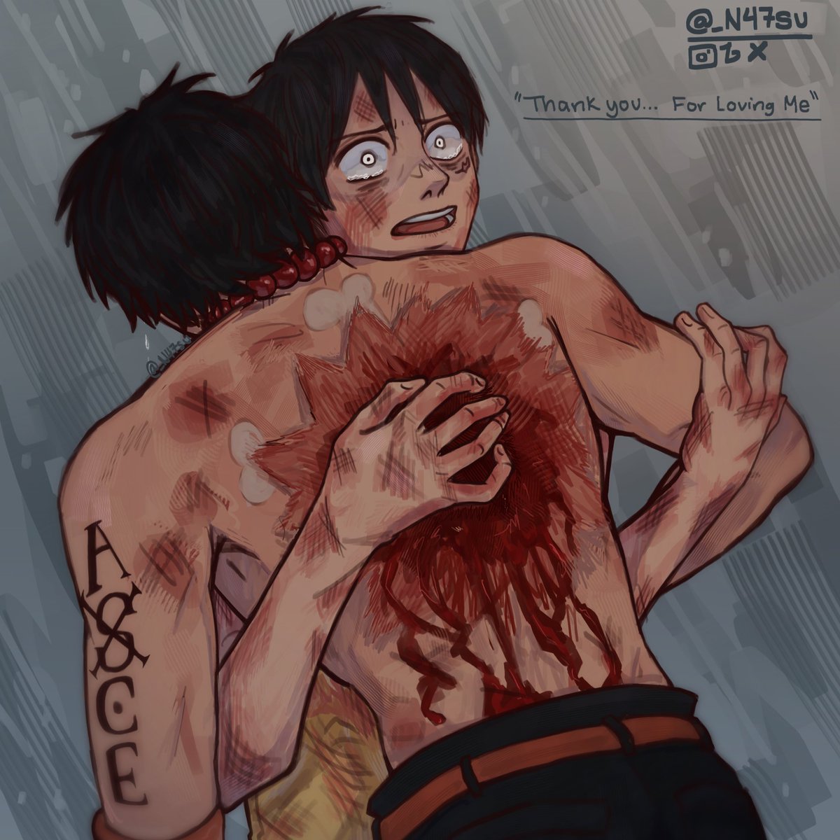 #LuffyWeek #LuffyWeek2024 DAY 4 | Prompt Emotion/Selfish Selflessness 
I had to rewatch the scene to draw it… I SOBBED once again