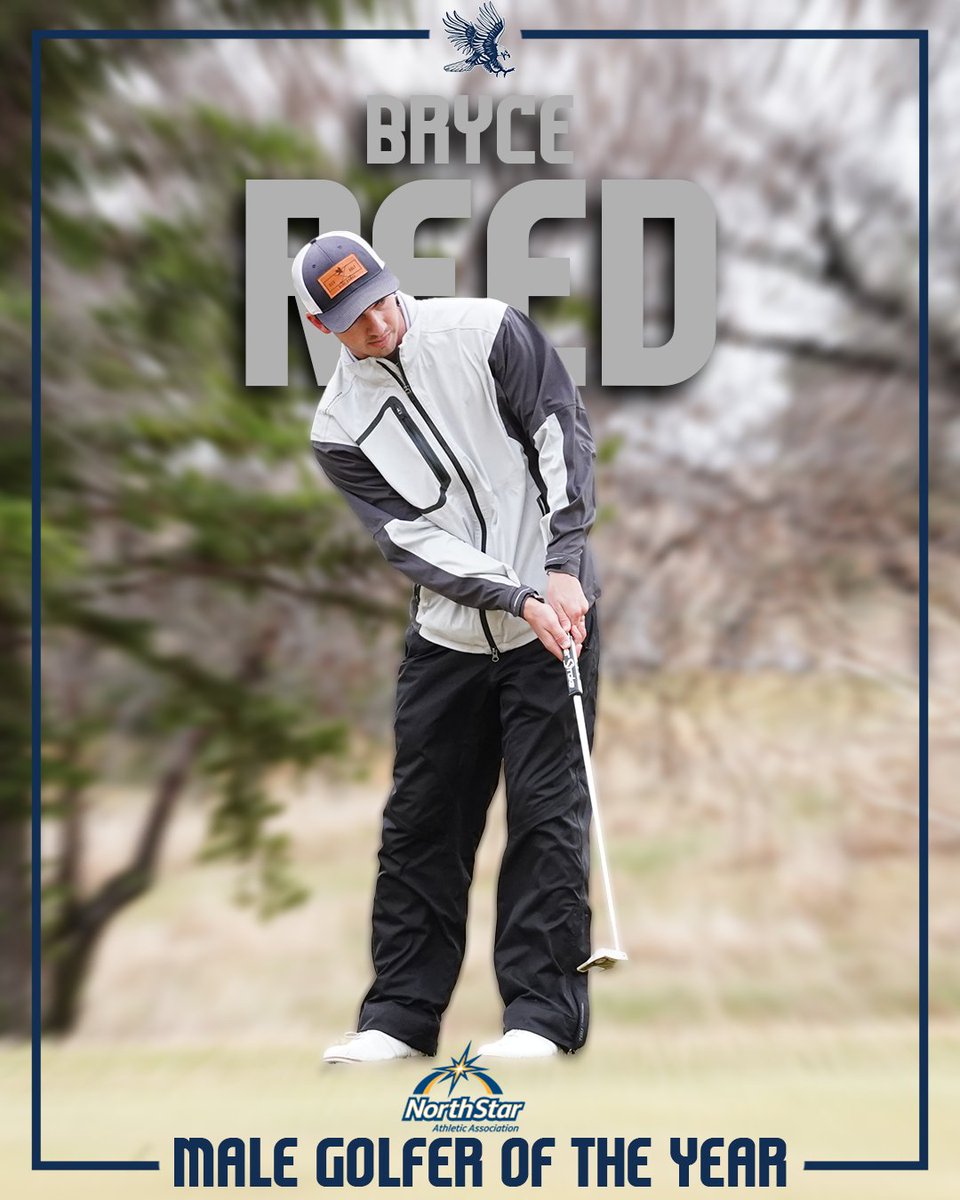 ⛳️| Bryce Reed has been named North Star Athletic Association Male Golfer of the Year!

#HawksAreUp