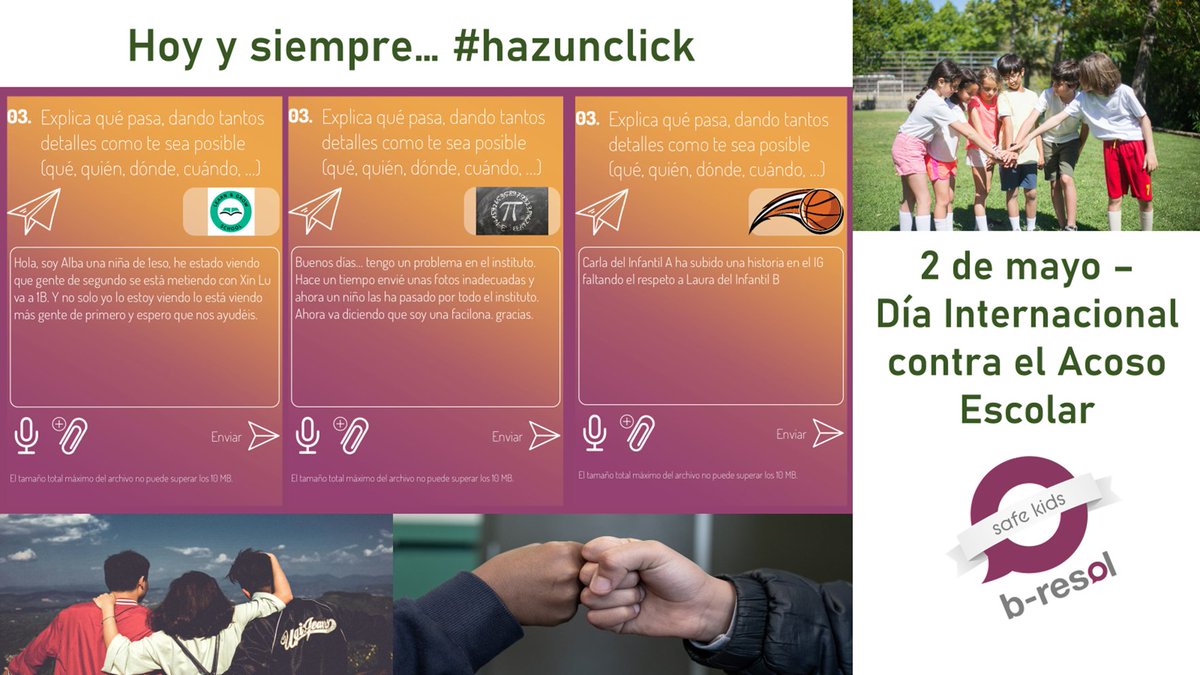 b_resol's tweet photo. #DíaContraElAcosoEscolar #AcosoEscolar 1 día para conmemorar #diainternacionalcontraelacosoescolar, 365 días para prevenir 👉https://t.co/G3ON3WsfZ4 #stopbullying #LOPIVI #childsafeguarding #Compliance omnicanal de alertas para entornos de niños, niñas y adolescentes #PROTEGEmos https://t.co/Y1V9CQfJYR