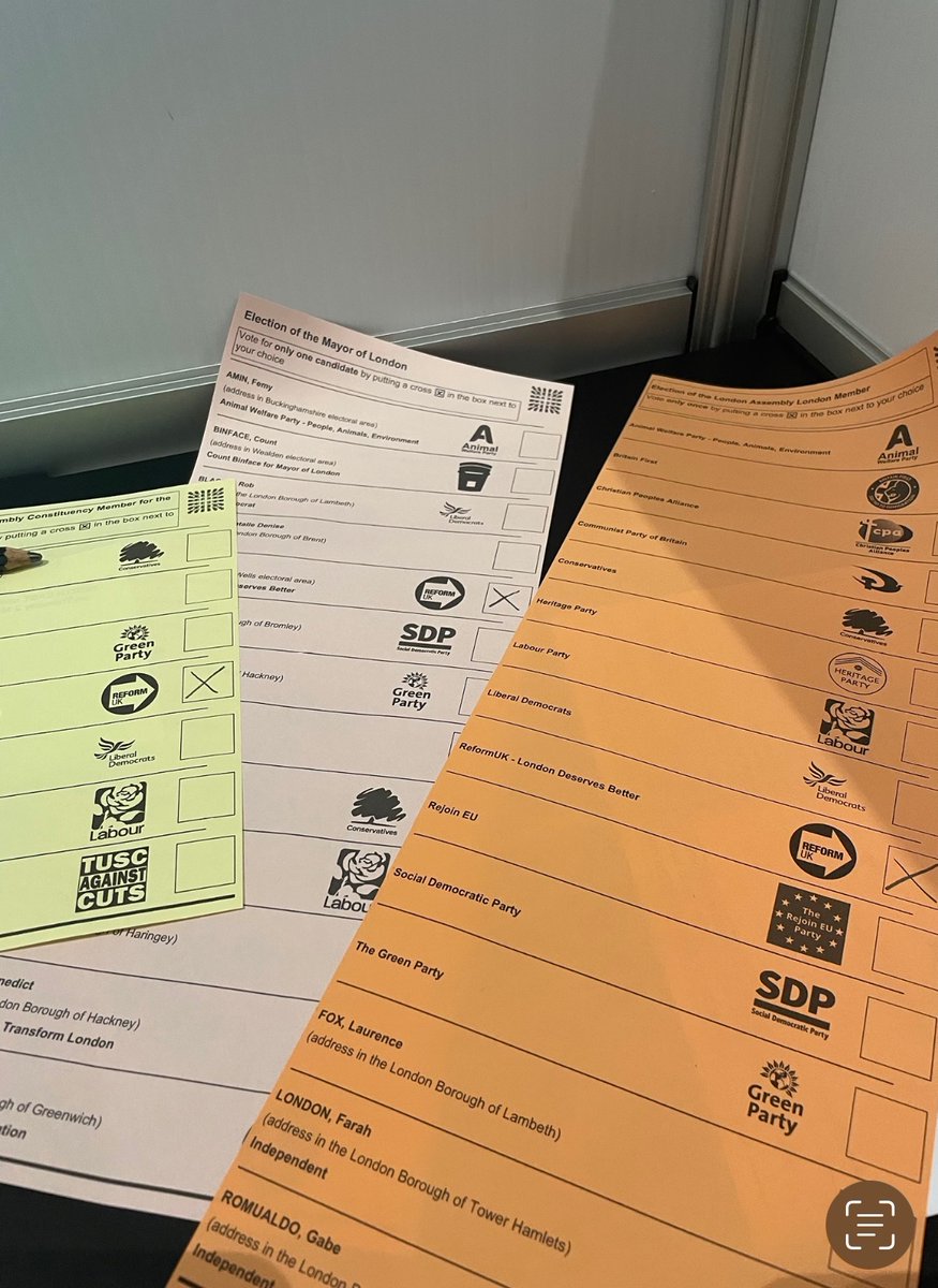 Voted. All @reformparty_uk. Don’t forget to get out there and vote today. Send @SadiqKhan a message from London that we will no longer tolerate his Islamist pals and their JewHater marches, or his institutionally antisemitic @metpoliceuk. #LondonElections