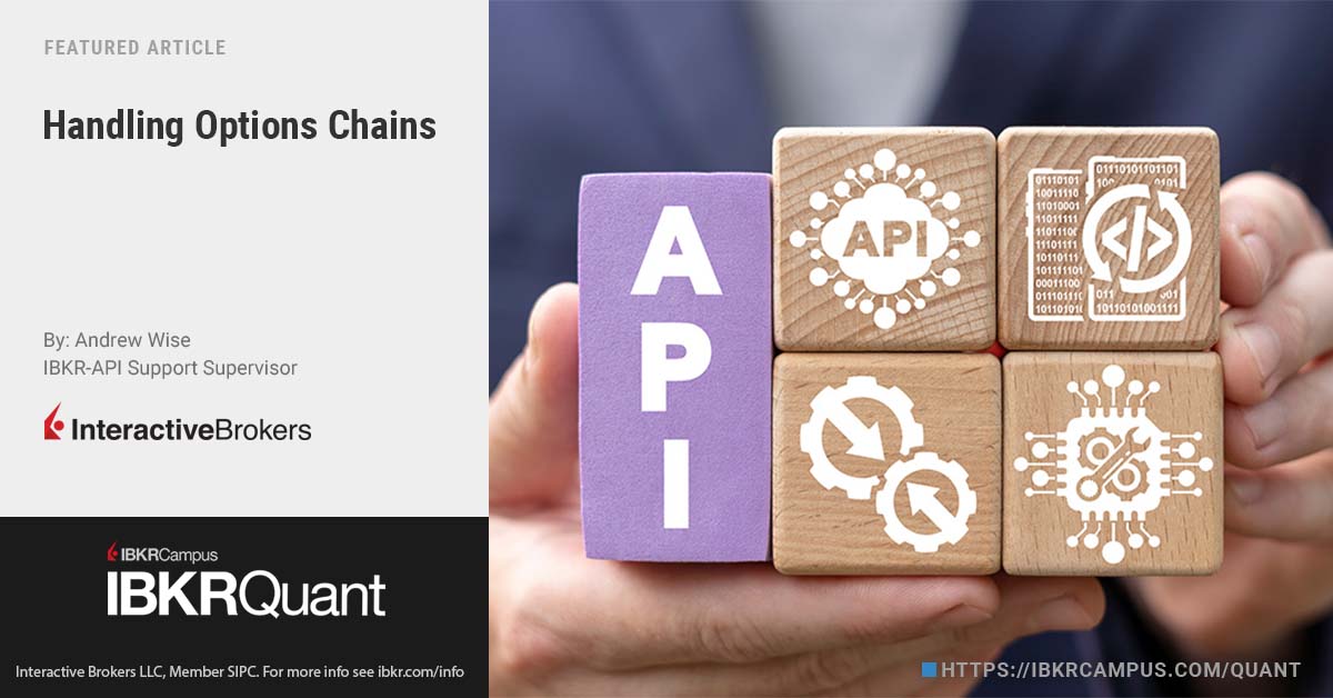 Andrew Wise, @IBKR API Support Supervisor, demonstrates a method for retrieving an option chain programmatically: ibkrcampus.com/fodu #PythonProgramming #AlgoTrading