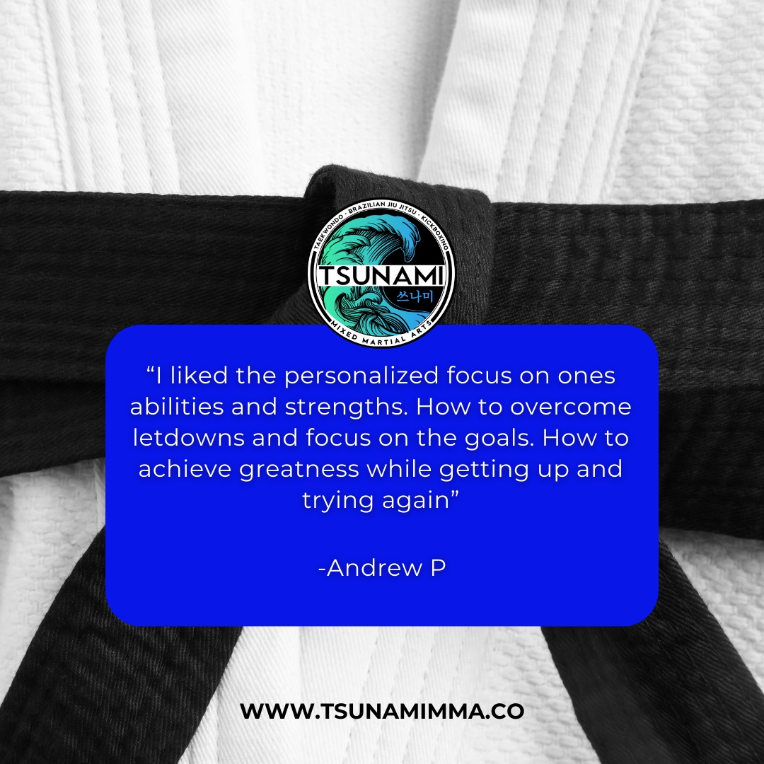 Huge thanks to Andrew for sharing his awesome testimonial about his experience with Tsunami Mixed Martial Arts classes!

tsunamimma.co

#Grateful #TsunamiMMA #TsunamiMixedMartialArts #JoinTsunamiMMA #mixedmartialarts #MMAinDecatur #MartialArtsJourney