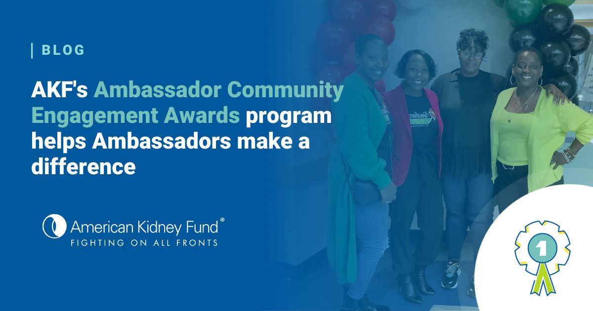 AKF Ambassadors are doing extraordinary work in their communities, and our recently launched ACE Awards program provides Ambassadors with funding for educational events on kidney disease. Learn about 3 of our awardees from our 1st year of the ACE program: bit.ly/3JoScUF