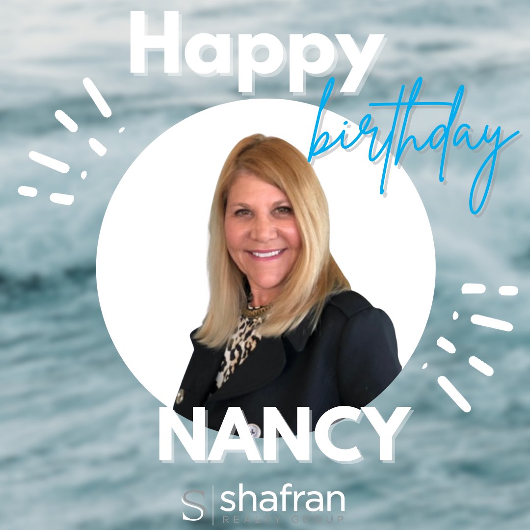 Happy Birthday, Nancy! We're celebrating a life built on a foundation of passion, expertise, and a love for San Diego real estate! You're a true gem, Nancy! #ShafranRealtyGroup