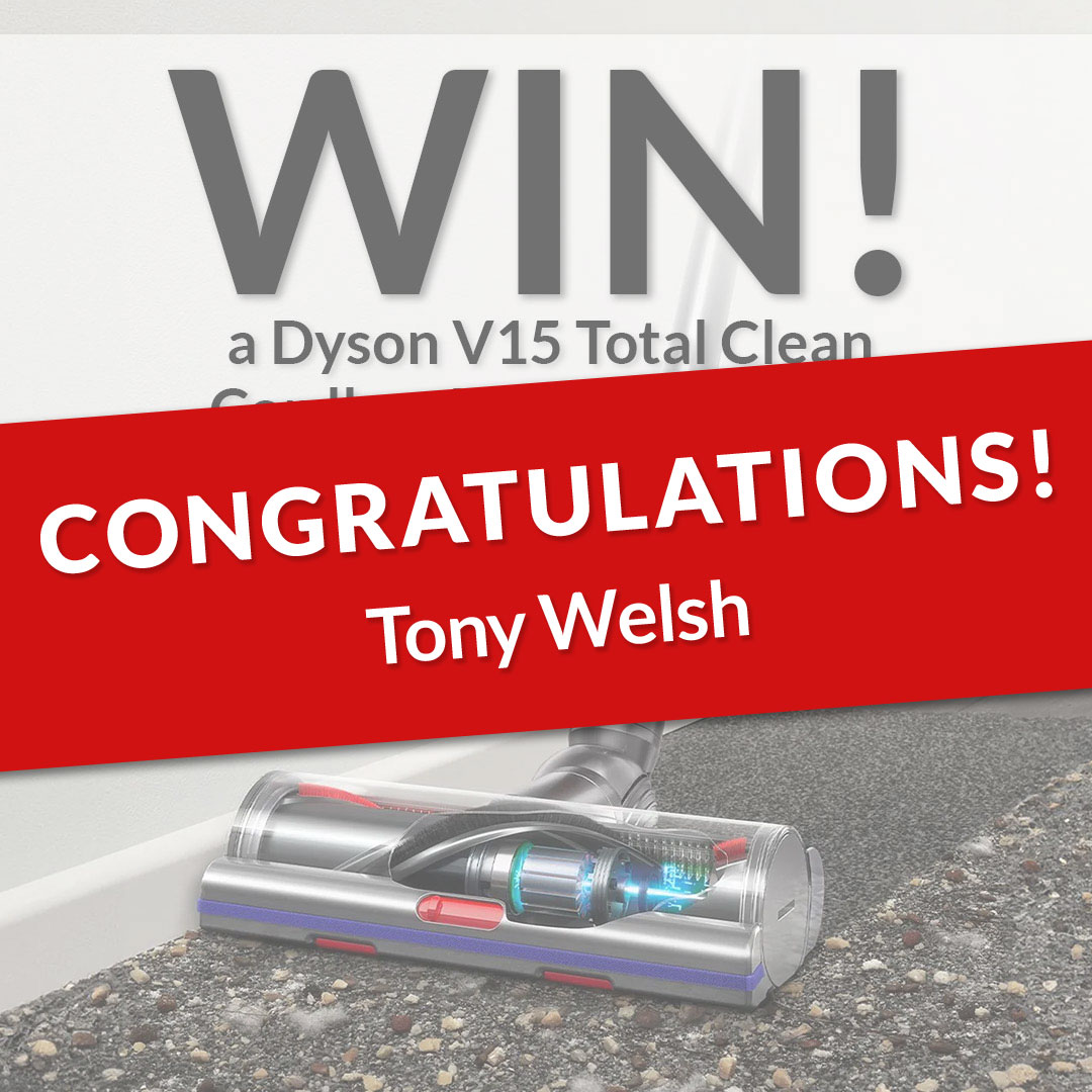 CONGRATULATIONS to our #Dyson V15 Vacuum Cleaner competition #winner 🥳 Tony Welsh from Cambridge 🥳 A huge thank you to all of our entrants - Keep an eye out for our next prize draw!