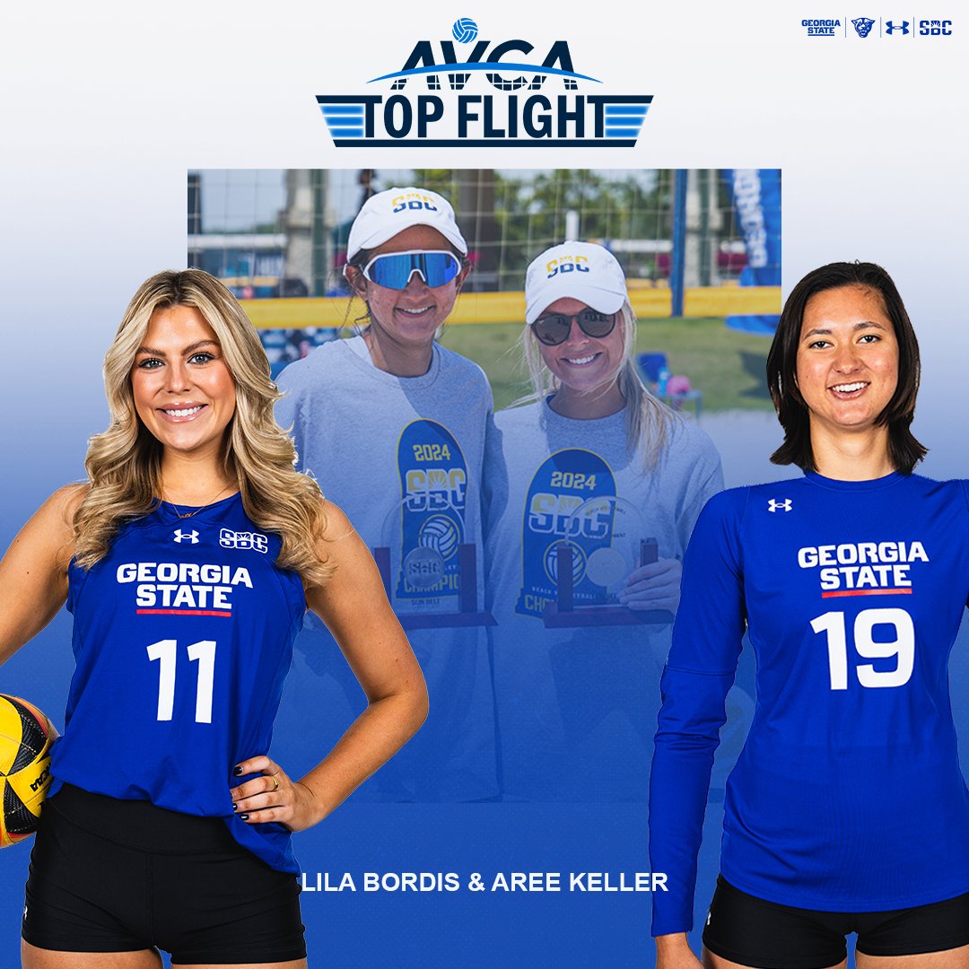 𝑻𝒐𝒑 𝑭𝒍𝒊𝒈𝒉𝒕 🏐

Congrats to Aree Keller and Lila Bordis for being recognized with AVCA Top Flight honors for their performance in the second position. The award recognizes excellence in collegiate beach volleyball from all over the country. 

#LightItBlue | #GettingGritty