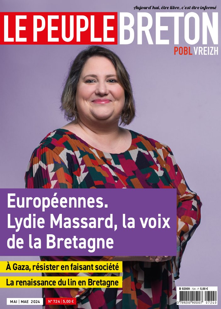 Aujourd'hui sort Le Peuple breton de mai. Le thème principal: les #Europeennes2024 et @LydieMassard1, députée sortante de l'@UDB__. Invité: @Lacroix_PRG. Également #Gaza, le lin en #Bretagne... Commander le numéro : pressespopulaires.bzh/produit/europe… S'abonner : pressespopulaires.bzh/produit/sabonn…