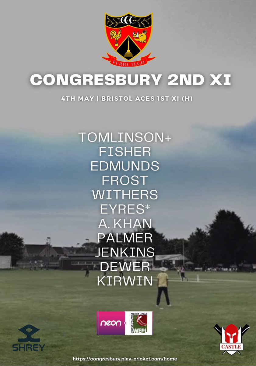 CongresburyCC (@congresburycc) on Twitter photo ๐ ๐๐๐๐๐๐๐ ๐๐๐๐๐๐
๐ We open up our season on Saturday as follows:
โข 1st XI ๐ <a href="/Ilminstercc/">IlminsterCC</a> (A)
โข 2nd XI ๐ Bristol Aces (H)
๐ <a href="/WEPLCricket/">West of England Premier League</a> | <a href="/BandDCricket/">Bristol & District Cricket</a>
๐ดโซ๏ธ๐ดโซ๏ธ #LetsGoCongo ๐ ๐๐๐๐๐๐๐ ๐๐๐๐๐๐
๐ We open up our season on Saturday as follows:
โข 1st XI ๐ <a href="/Ilminstercc/">IlminsterCC</a> (A)
โข 2nd XI ๐ Bristol Aces (H)
๐ <a href="/WEPLCricket/">West of England Premier League</a> | <a href="/BandDCricket/">Bristol & District Cricket</a>
๐ดโซ๏ธ๐ดโซ๏ธ #LetsGoCongo