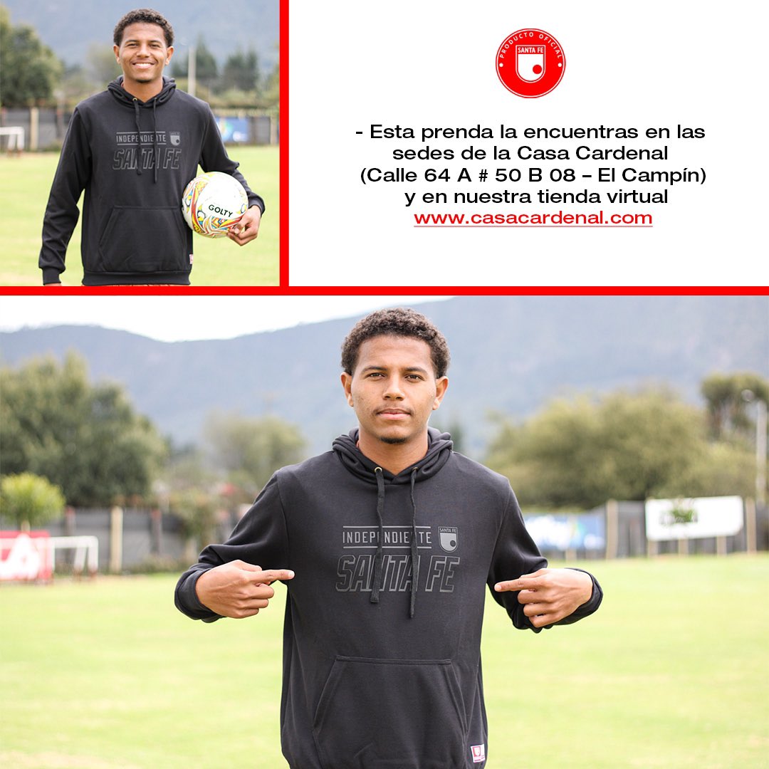 Hoodie negro oficial de @SantaFe 🇲🇨 🎁😍 acortar.link/ZJY8UU Producto disponible online 👉 acortar.link/ZJY8UU y en las sedes de la Casa Cardenal 🦁