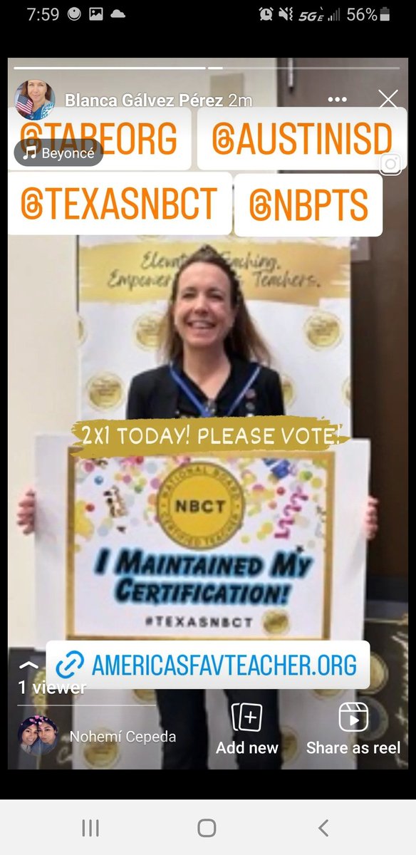 Today is the day, help me get Top1 among hundreds from my group! It would be my honor to have your vote! .@IDRAedu.@RYHTexas.@AISDMultilingue @Elementary_AISD.@BigRedAISD.@statesman.@AustinEdFund.@AustinPTA.@AustinFC americasfavteacher.org/2024/blanca-ga…