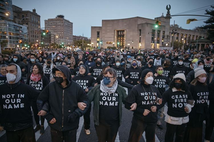 Protesters have been covering their faces at demos for decades, but now, suddenly, the only option is to wear the symbol of the New Normal Reich? Did Walmart run out of $2 bandanas? Give me a fucking break, people.