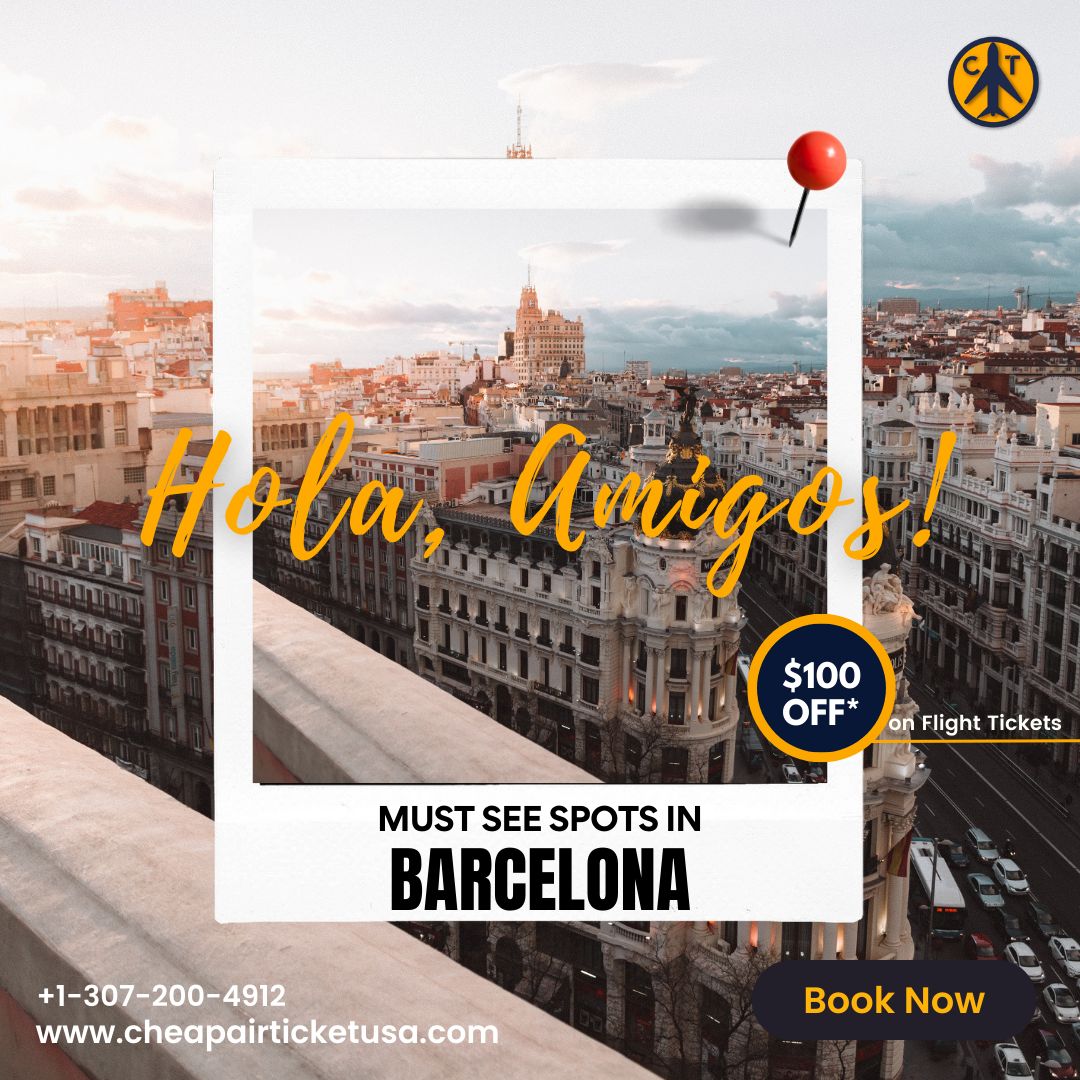 Explore the Must-See Spots in Barcelona with CheapAirTicketUSA! Dive into the vibrant culture, stunning architecture, and delectable cuisine of this iconic city.
#CheapAirTicketUSA #BarcelonaTravel #MustSeeSpots #ExploreBarcelona #CheapFlights #CulturalExperience #CityBreak