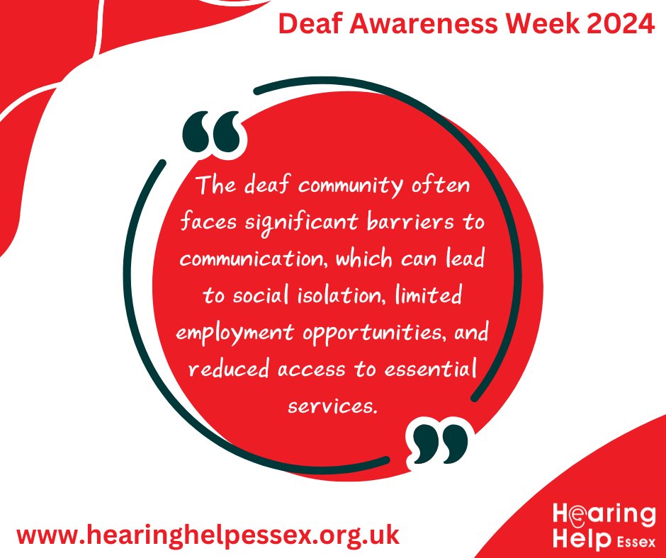 Hearing Help Essex (@helpwithhearing) on Twitter photo #DeafAwarenessWeek2024
We are here to support anyone who is facing barriers or challenges that are limiting their opportunities and enjoyment of life.
Our Information, Advice, and Guidance service is funded by <a href="/Essex_CC/">Essex County Council</a> and is free to access for all residents. #DeafAwarenessWeek2024
We are here to support anyone who is facing barriers or challenges that are limiting their opportunities and enjoyment of life.
Our Information, Advice, and Guidance service is funded by <a href="/Essex_CC/">Essex County Council</a> and is free to access for all residents.