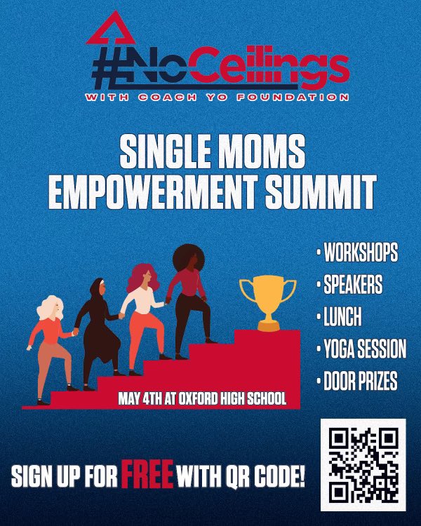 THIS SATURDAY! NoCeilings with Coach Yo foundation presents two FREE summits! Sign yourself or your kids up! Brochure says 3-5th grade but I’m allowed to have 6th graders as well! Really excited about this! #NoCeilings 🔴🔵