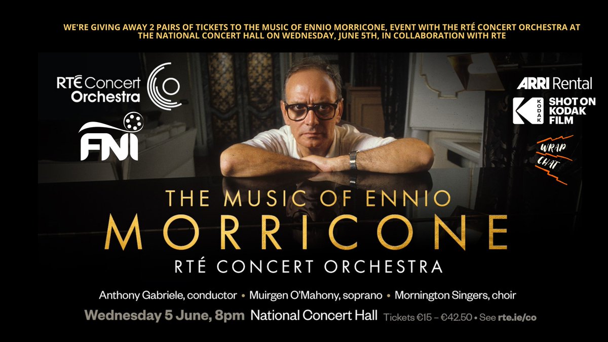 ✨🎶 #Giveaway Alert! 🎶✨ Win 2x tickets to 'The Music of Morricone' with the RTÉ Concert Orchestra on June 5th! Enter: 👍 Like this tweet 🔄 Retweet to friends 👫 Tag a friend in the replies to come Don't miss an epic night with Morricone's masterpieces! #FNIRTE