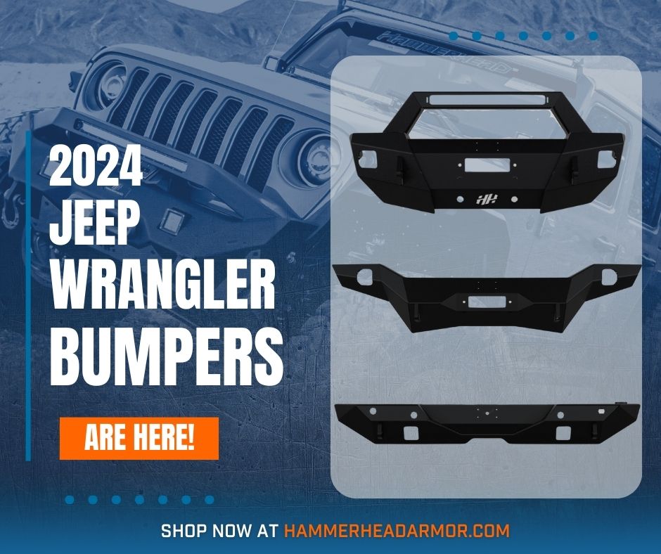 Rev up your 2024 Jeep Wrangler with our latest arrivals! Elevate your ride and conquer any terrain. Visit our website to explore the ultimate upgrade.

#JeepLife #OffroadAdventure #BumperUpgrade #HammerheadArmor #rockcrawler #jeeplovers #itsajeepthing #jeepfamily #jeeplove