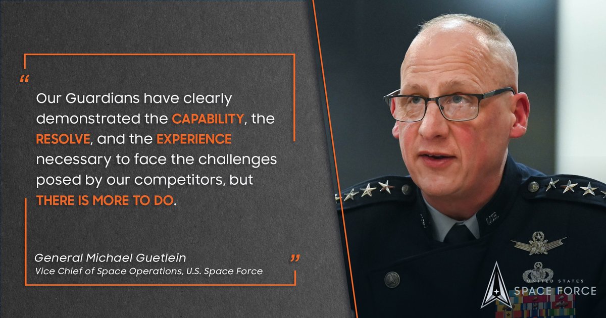 Vice Chief of Space Operations Gen. Michael Guetlein testified to Congress about how #Guardians support the Joint Force. #SemperSupra