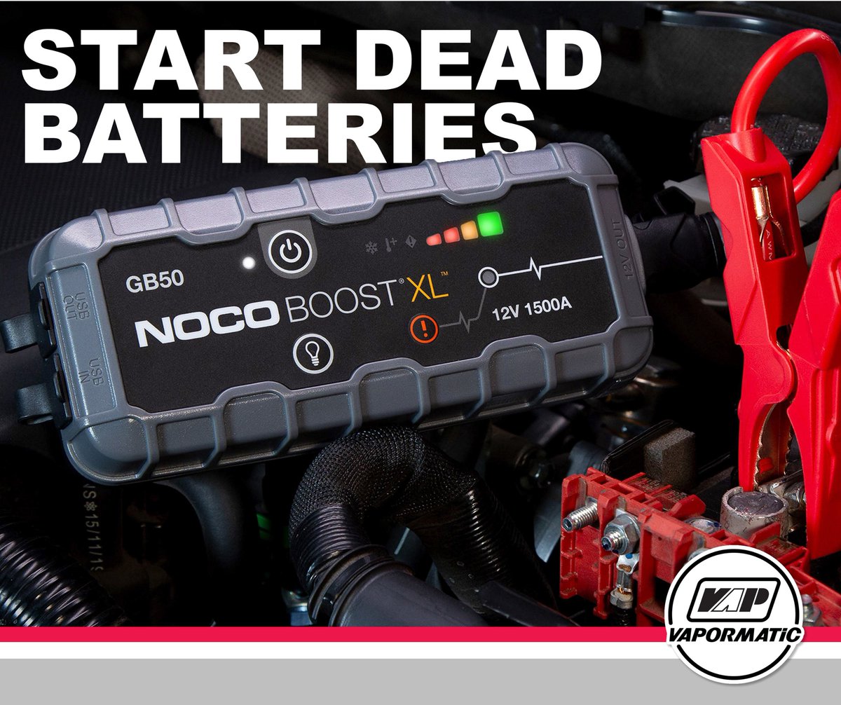 Don't let a flat battery stop you in your tracks! The new range of NOCO jump starters from Vapormatic can start engines up to 32 Liters! #tractors #farming #clubhectare