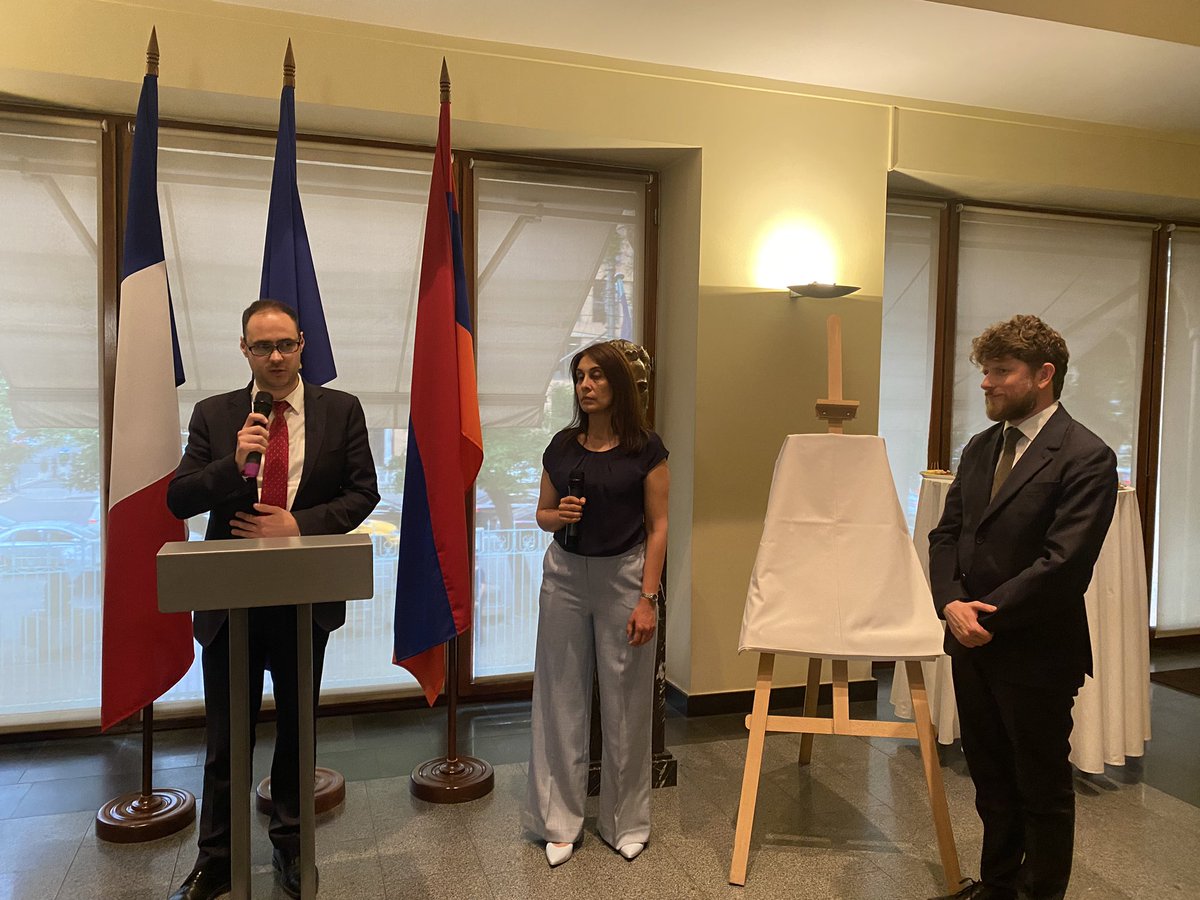 Celebrating 2023 #EuropeanHeritageAwards laureate “Scientific-Archaeological Studies for the Preservation of Ererouyk” at French Embassy in 🇦🇲. We are honoured with the presence of the French Ambassador, EU Ambassador, Armenian Vice-Minister for Culture & project representatives