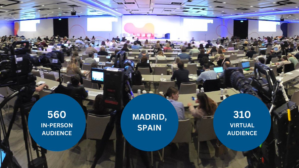 We have been onsite in Madrid, Spain this week for a large-scale Investigator Meeting. The 560 in-person and 310 virtual audience hybrid meeting featured a 40m wide, 4 screen stage-set with client branding. 

#qavglobal #liveevents #events #conference #madrid #hybridmeeting