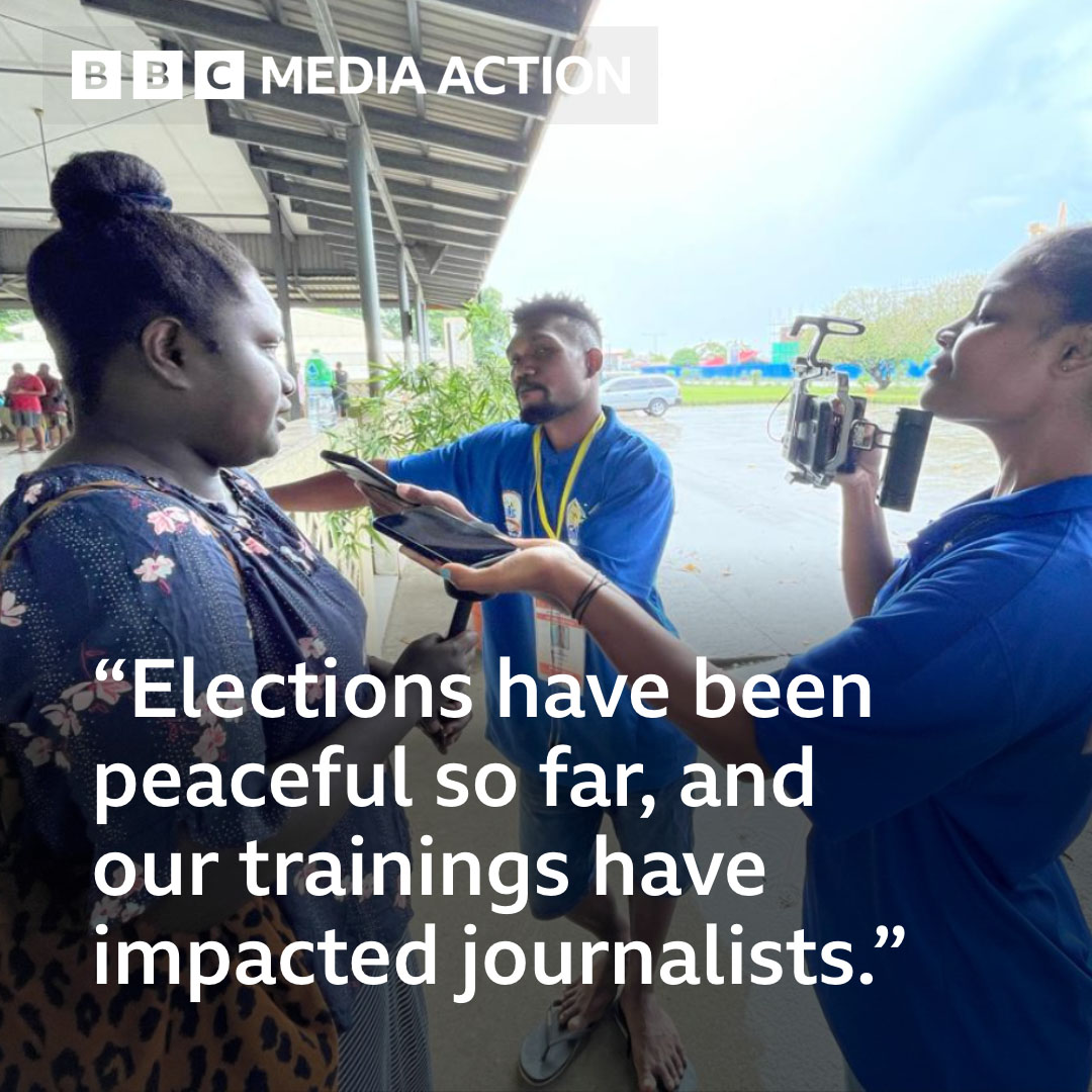 Our project director @dipakbhattarai witnessed the recent joint election in Solomon Islands and reflected on our work supporting journalists to create high-quality coverage audiences can trust 👉 bbc.in/4bgH6Nt #WorldPressFreedomDay @NewsSibc @BHCHoniara