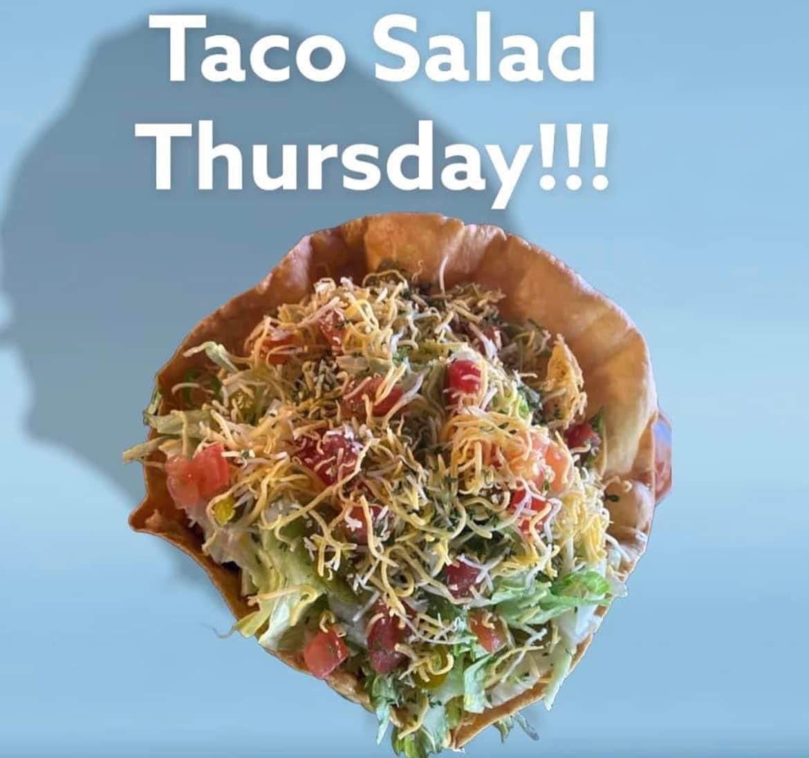 It’s what you’ve all been waiting for….. Taco Salad Thursday!!!!! 🌮 🥗 Come on in and get your taco salad fix today. Only available on Thursdays!!! 📢 

#thecountrygym #thegym #gulfcoast #localeats #tacosalad #tacosaladthursday #thursday #thursdayspecials #thursdaynight