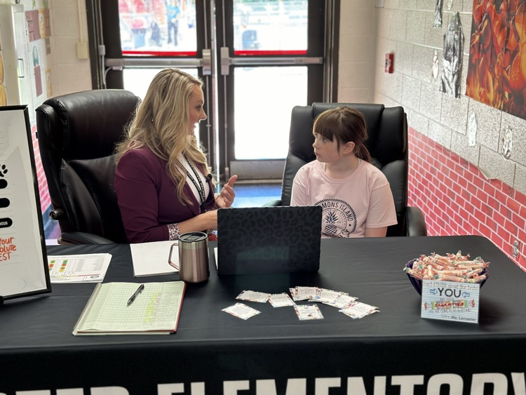 🌟 At Porter Elementary, we're all about empowering every student! Mrs. Lemaster is leading the charge with personalized 1-1 data chats for 3rd-6th graders, boosting confidence for upcoming tests. 💪 Let's inspire, encourage, and motivate together! #PorterPride #StudentSucces