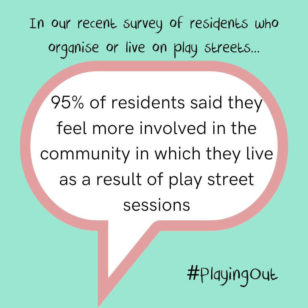 Play streets are for everyone - they bring the whole street community together, and everyone benefits from feeling like they're part of a friendly community! playingout.net/play-streets/i…