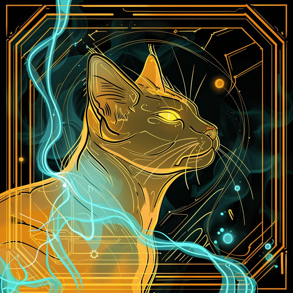 DecoCat lives in the digital realm as well. 

#DecoCatArt #Art #CatArt #ArtDeco