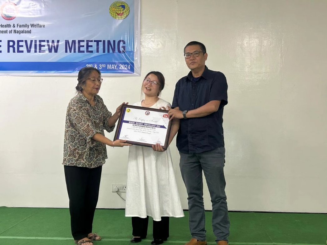 State Review Meeting on IDSP/ IHIP Activities in Dimapur where Best Performing District in recognition of their Reporting Status out of 12 Surveillance Units were also felicitated. The Districts were- Kiphire District,Noklak,Mon, Kohima & Wokha. #IHIP #HealthServillance #Health