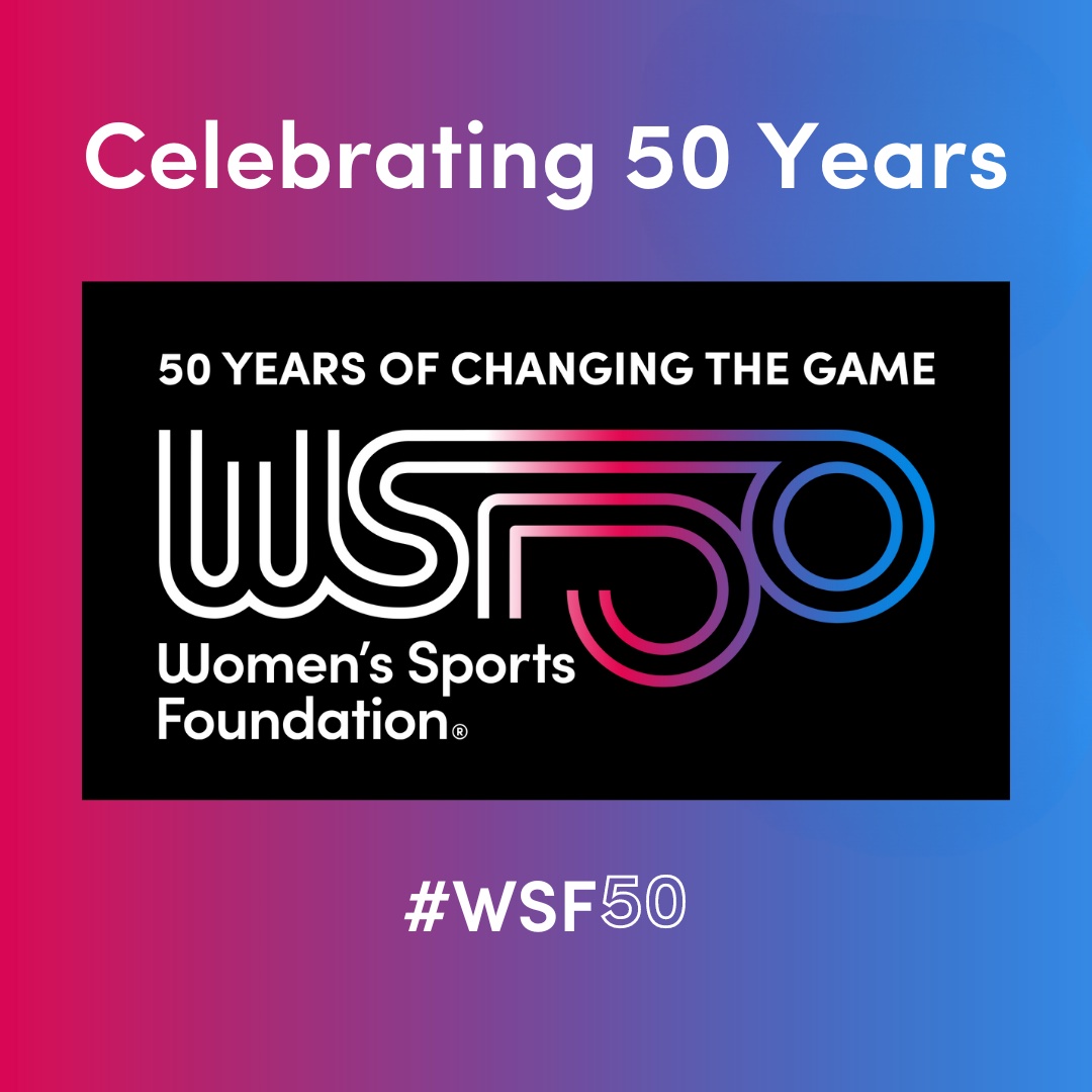 Happy 50th anniversary @WomensSportsFdn! Over the last 50 years WSF has been a champion of the entire women’s sports ecosystem. Through their research, advocacy & community programming, WSF continues to fight for gender equity in sport. Here's to #WSF50! womenssportsfoundation.org/wsf50/