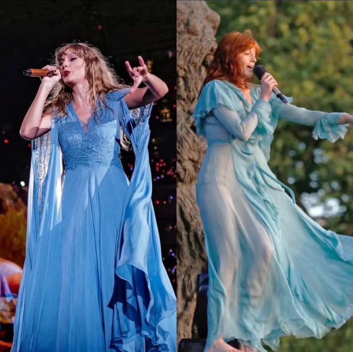 Florenceの衣装をテイラーが真似というかほぼ同じの作ってThe Eras tourでのFolkloreに使ってたってさっき知って伏線回収エグすぎるって衝撃受けた。