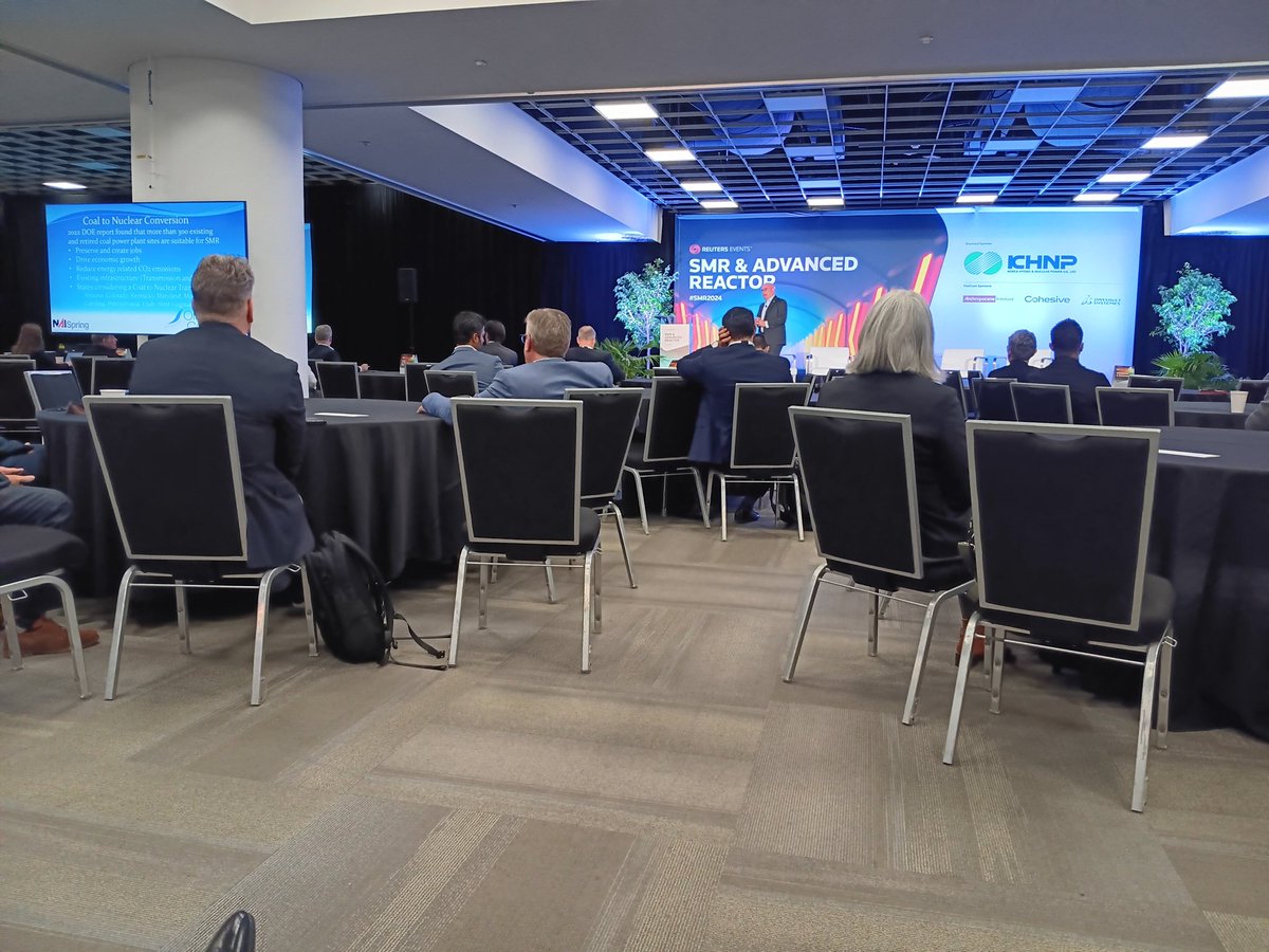 Attending the Reuters Events SMR & ADVANCED REACTOR #SMR2024 ATLANTA
Future smr tech on 
Retired coal power plant to nuclear conversion retire reuse and re-power

#NuclearEnergy #Uranium #UK #URANIUM #NuclearFuel #nuclearpower #NuclearFinancingSummit #CarbonZero #CarbonFree…