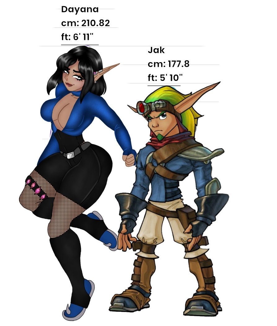 #Jakanddaxteroc Tall Queen and her short king
#jakxdayana #naughtydog #jak2 #jakanddaxter #jak3 #illustration #fanart #digitalart #nonokartz  #artistsupport #artsupport #digitalart #jakfanart #ps2 #retrogame #darkeco #lighteco #dayanarich #dayanarichard #ibispaintx  #femaleoc