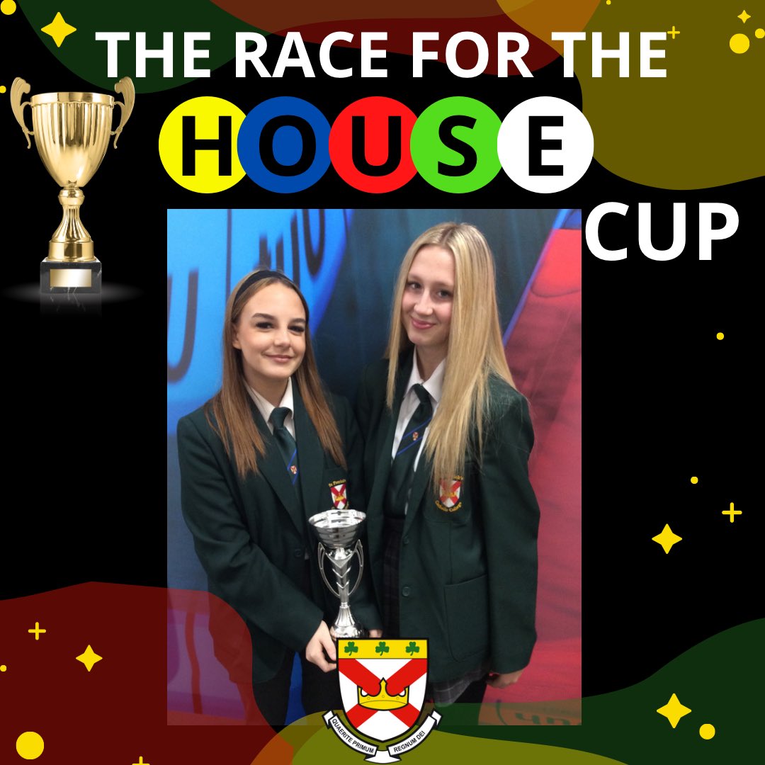 🏆HOUSE CUP ATTENDANCE RESULTS🏆 Here are this week’s photos, well done to the four form classes who received the highest percentage for attendance. Remember that 95% is our whole school target! #attendance #raceforthehousecup #stpatsfam