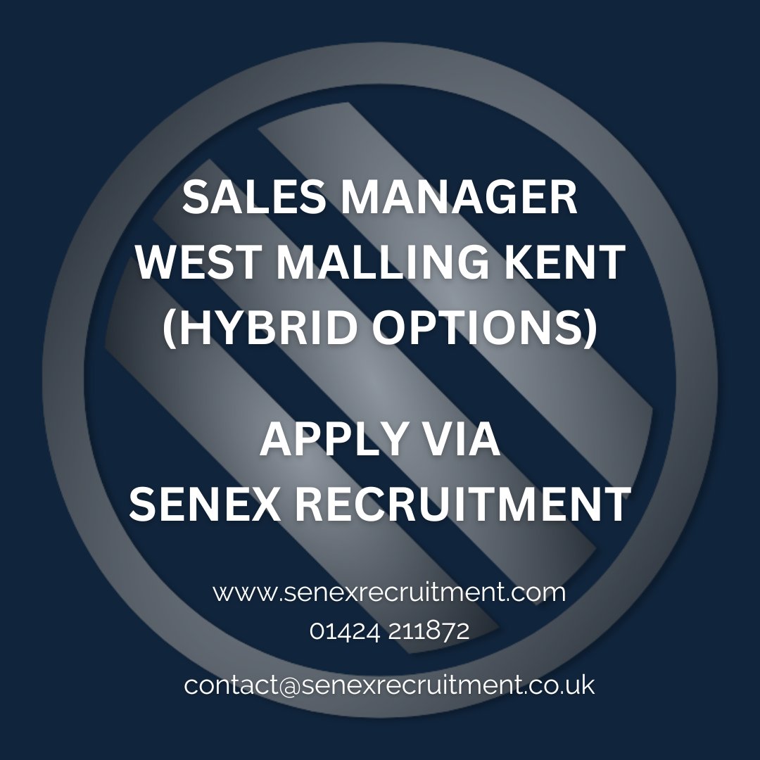 🔍 Searching for a new #job in Sales that you can really make your own.  Head over to our website to get a better look 👀 at the advert and apply ✅.

🔗 ▶ senexrecruitment.com/job/senex-recr…

Follow Senex Recruitment Ltd for the latest #jobs in #STEM

#hiring #jobsinsales #jobsinkent