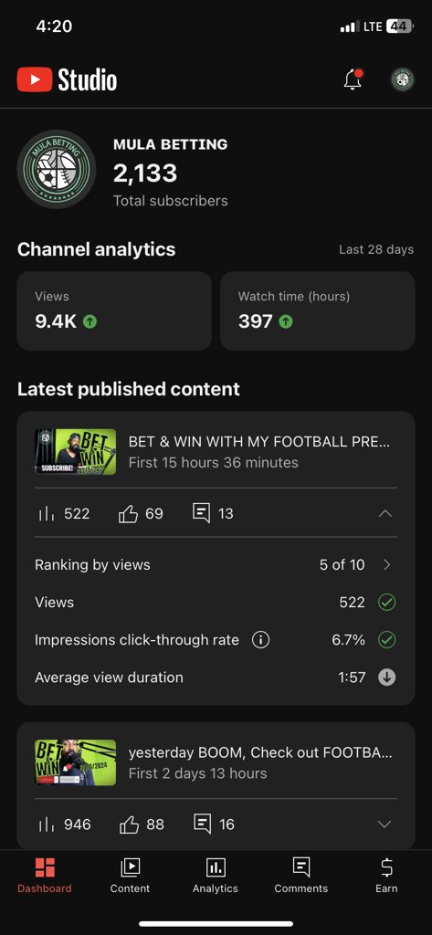 The engagements on YOU is 🔥 For all y’all supporting , BIG ❤️ Keep supporting 👇🏼👇🏼👇🏼👇🏼 youtube.com/@MULABETTING @Promisepunta @notoriouztips @oddshive_isback @Ada_Daddyya @pbtips_ @Johnthepunting @itsadeballer @Air_sterr